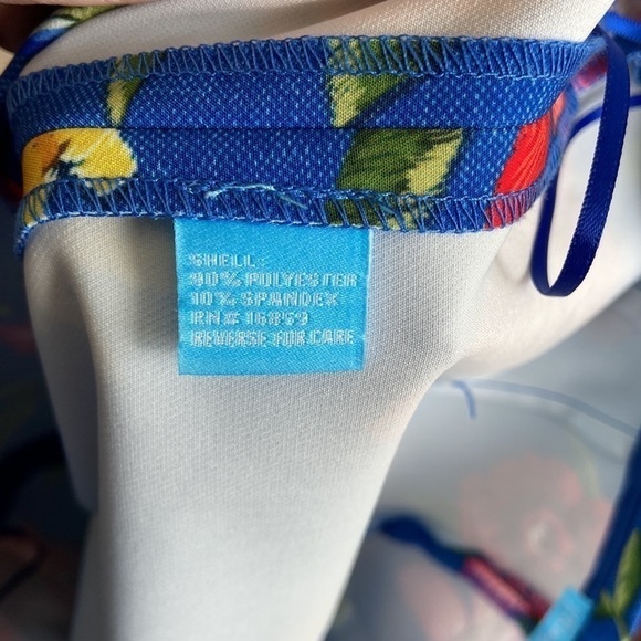 J.McLaughlin royal blue skinny pants with flowers and bees - Picture 5 of 5